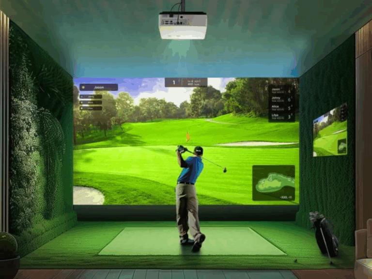 Beamer im Golfsimulator