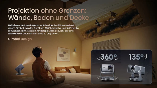 Hisense C2 Ultra Projektion an Wand, Decke und Boden beamer-freund, laser projektor, laser beamer