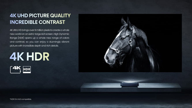 Hisense PX2-PRO mit 4k UHD Brilliante Bildschärfe im Heimkino beamer-freund, laser tv 4k, Beamer