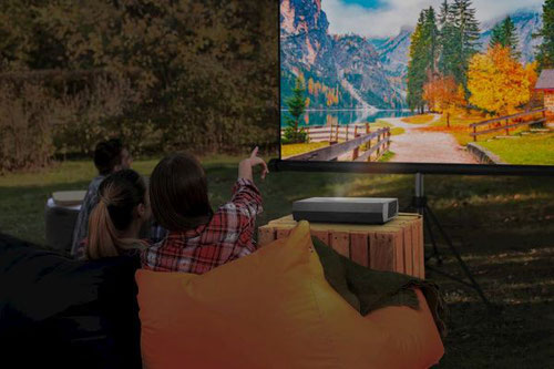 kurzdistanz leinwand, beamer 4k