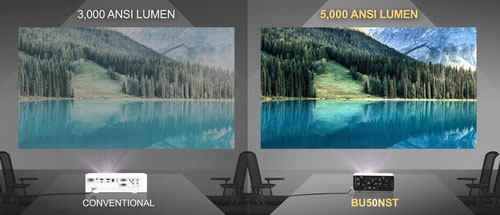 LG BU50NST 5000 Lumen für helle Räume beamer-freund, ansi lumen beamer