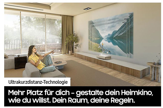Samsunf LPU9D Ultrakurzdistanz Laser TV     beamer-freund, kurzdistanz beamer 4k, 4k laser