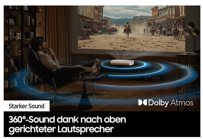 Samsung LPU9D  Dolby Atmos Sound  beamer-freund, kurzdistanz beamer 4k, laser tv samsung